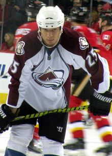 Stewart as a member of the Avalanche Chris Stewart Avalanche.png