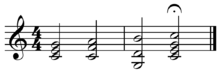 Comparison of tunings: I IV
4
6
{\displaystyle {}_{4}^{6}}
V I. Play just, Play Pythagorean, Play meantone (quarter-comma), Play well temperament (Werckmeister), and Play equal temperament Circle progression I IV V I.png