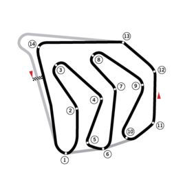 Formule 1-circuit zwart, Champ Car-circuit grijs