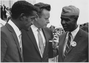 Sammy Davis Jr., with Roy Wilkins, Executive Secretary of NAACP