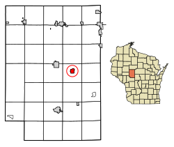 Clark County Wisconsin Incorporated and Unincorporated areas Loyal Highlighted.svg