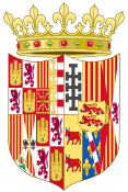 Coat of Arms of Germanie of Foix as Queen Consort of Aragon Sicily and Naples.svg