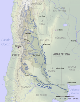 The river system of the Río Colorado
