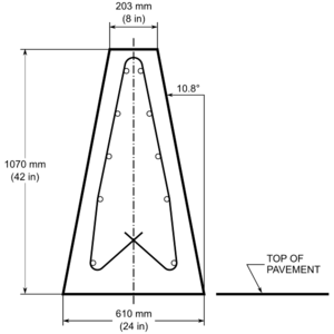 Cross-section diagram of a constant slope barrier. Constant Slope Barrier.png