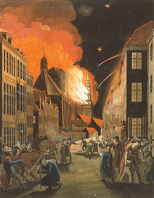 Copenhagen on Fire by C.W. Eckersberg (1807)