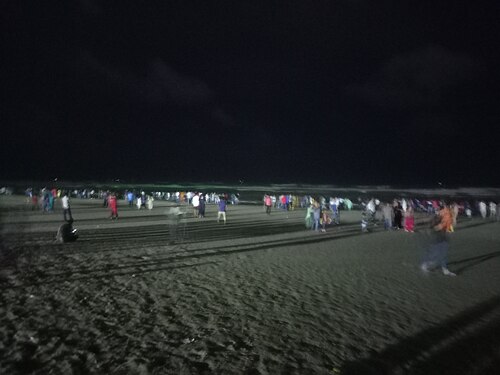 Cox's Bazar Sea Beach at night