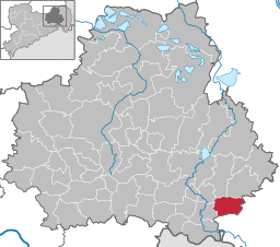 Läget för kommunen Cunewalde i Bautzen