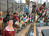 A number of figureheads displayed in the gallery at the Cutty Sark