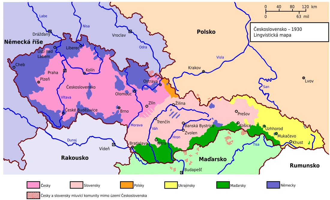 File:Czechoslovakia 1930 linguistic map - cz.svg