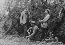 D.G. Elliot, A.K. Fisher, and Robert Ridgway in woods bordering Indian River, Sitka, Alaska, 1899.jpg
