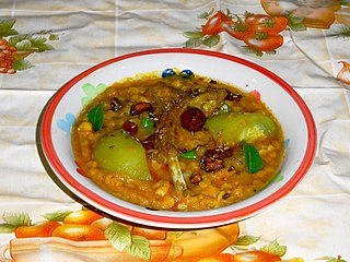 <span class="mw-page-title-main">Dalcha</span> Indian culinary dish