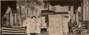 Officers of the Dallas Equal Suffrage Association were the first to vote in the 1918 Texas primary elections. Dallas Equal Suffrage League voting in the 1918 Texas primaries.png