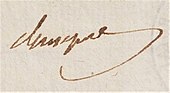 Signature de Augustin César François de Cheppe