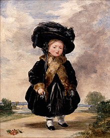 Portræt af Prinsesse Victoria som 4-årig