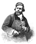 Würdigung seiner Arbeit 1858, ein Bild aus einem Artikel in der Zeitschrift „Die Gartenlaube“