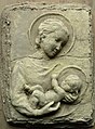 Madonna mit Kind, Modellrelief aus Gips, 1948, WVZ 0232