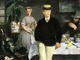 1868. Edouard Manet. Breakfast in the Studio (the Black Jacket)