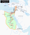 Mapa Středního východu kolem roku 1450 př. n. l.