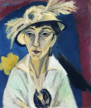 Portrait Erna Schilling (Sick Woman / Lady with Hat) (Ernst Ludwig Kirchner)