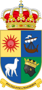 The coat of arms of the Afro-Bolivian kings Escudo Real Afroboliviano.svg