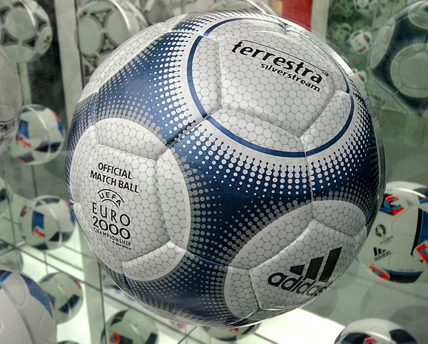 The Adidas Terrestra Silverstream, the match ball used at the tournament.