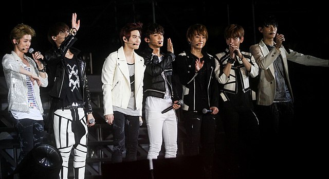 Exo at SM Town Live World Tour III in Singapore in November 2012