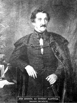 Péceli Fáy András (1786–1864), magyar politikus, költő és író, a „nemzet mindenese”.
