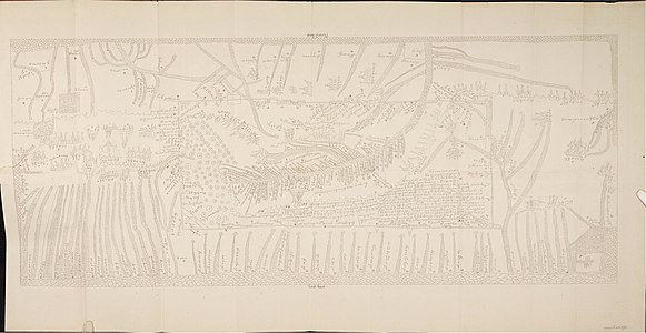 Faksimil peta Kerajaan Timbanganten dari Desa Ciéla, Garut, mungkin dari 1500an ke atas.