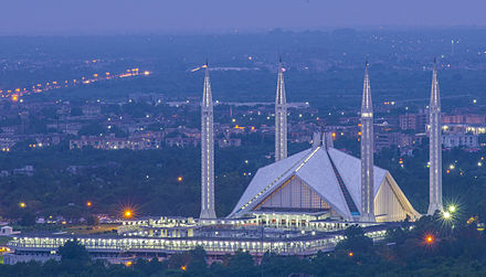 Islamabad's most recognizable landmark – Faisal Mosque, the national mosque of Pakistan