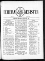Thumbnail for File:Federal Register 1945-01-27- Vol 10 Iss 20 (IA sim federal-register-find 1945-01-27 10 20).pdf