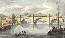 Engraving of the bridge from around 1850 Ferrybridge.jpg