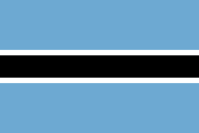 Flag of Botswana Flag of Botswana.svg