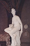 Architettura, Palazzo del Bargello, 1565, Florence. This sculpture exemplifies the long limbs of Giambologna's influential ideal female type.
