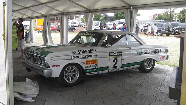 The 1964 Ford Falcon Sprint of 2010 Touring Car Masters Group 1 winner, Jim Richards