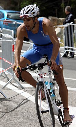 at the EDF Alpe d'Huez triathlon, 2010