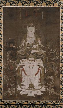 Painting of the bodhisattva Fugen Enmei (Samantabhadra). Ink on silk, 12th century Fugen enmei painting.jpg