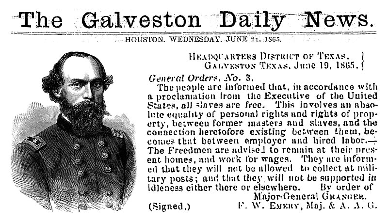 File:General Gordon Granger, The Galveston Daily News (June 21, 1865).jpg