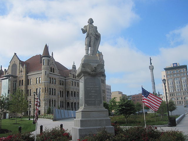 Statue of George Washington, dedicated July 4, 1893, at Lackawanna County Courthouse in Scranton