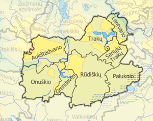 Тракайское районное самоуправление на карте