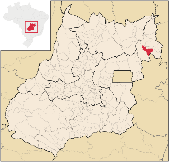Localização de Alvorada do Norte em Goiás