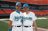 Governor Chiles, right, with Florida Marlins catcher Benito Santiago at Joe Robbie Stadium.jpg