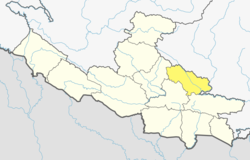 Gulmi'nin (koyu sarı) İl 5'teki konumu