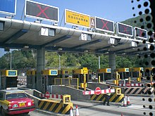 HK Mautstraßen n Autotoll-Schild in gelber Farbe.JPG