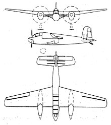 Hanriot 232 3-view drawing from L'Aerophile September 1938