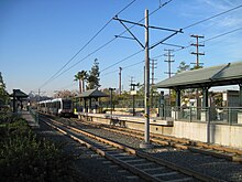 A view of Heritage Square station from the platform.