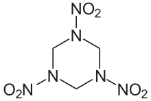 Heksogenas cheminė struktūra