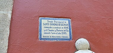 Historical marker - Santo Domingo de Guzmán (Mixcoac) - Mixcoac - Mexico 2024.jpg