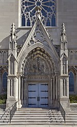 Portal Iglesia catolica de Santa Maria, Indianapolis, Estados Unidos, 2012-10-22, DD 03.jpg