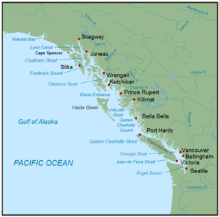 Inside Passage Shipping route along the northwest coast of North America