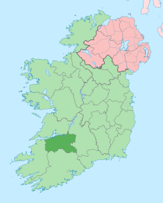 The area governed by the council Island of Ireland location map Limerick.svg